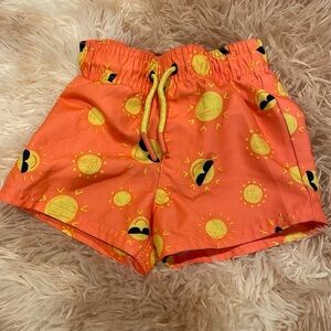 Cat & Jack Infant Boys Orange Sunshine Swim Trunks Shorts | Size 9 months